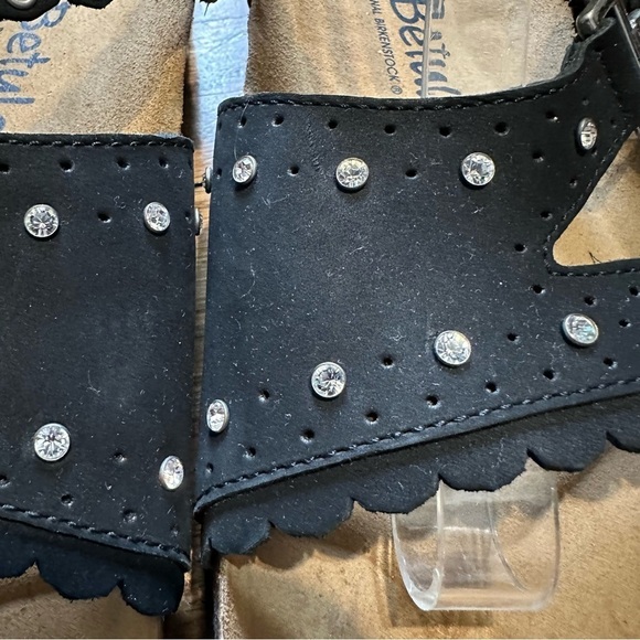 Betula Birkenstock Krystle Swarovski Jewel Sandals Black Sz 38/7 narrow - Picture 5 of 12